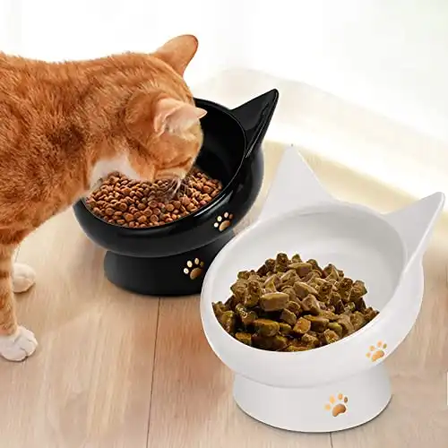 Поднятые миски для кошачьего корма