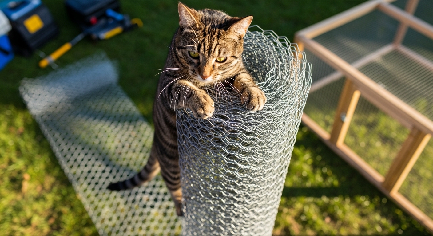 Могут ли кошки лазить по проволочной сетке?