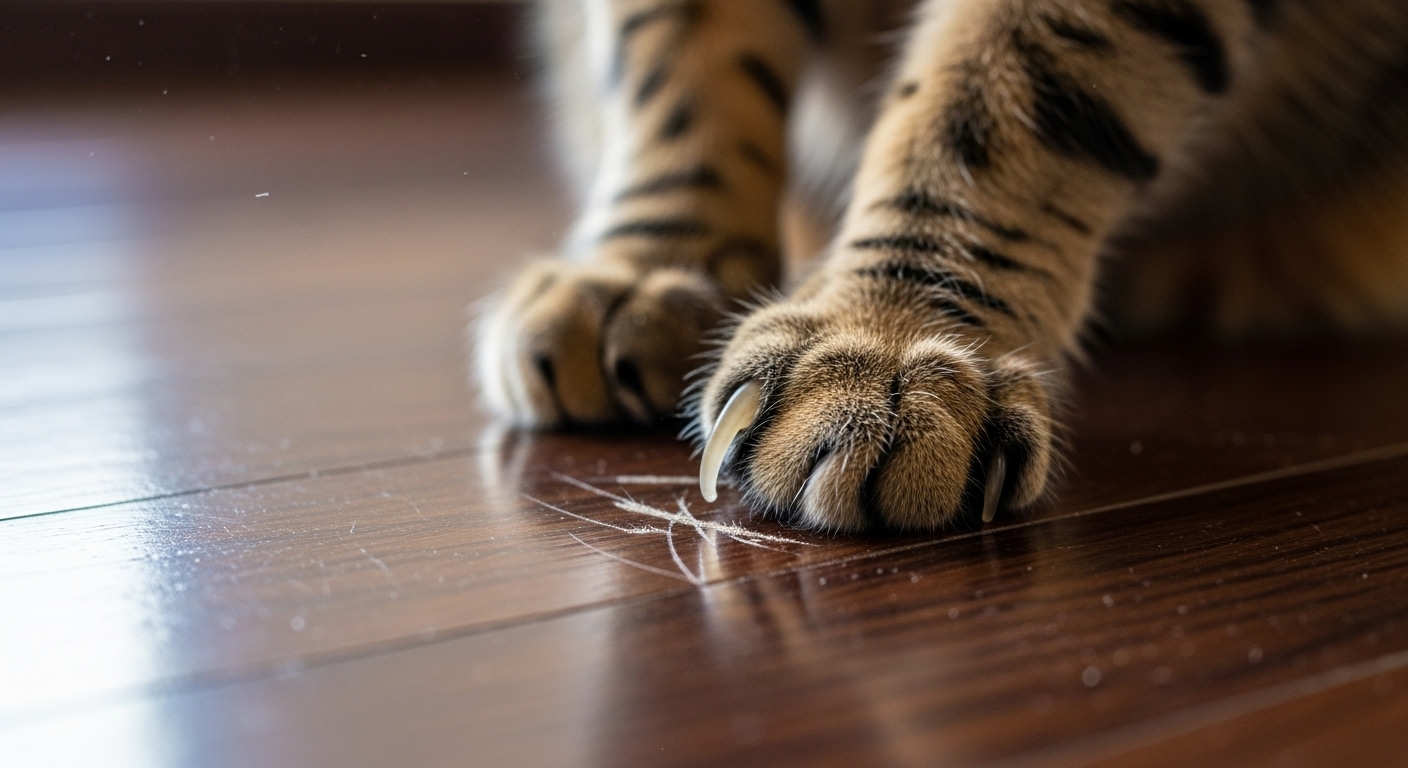 Царапают ли кошачьи когти паркетный пол?