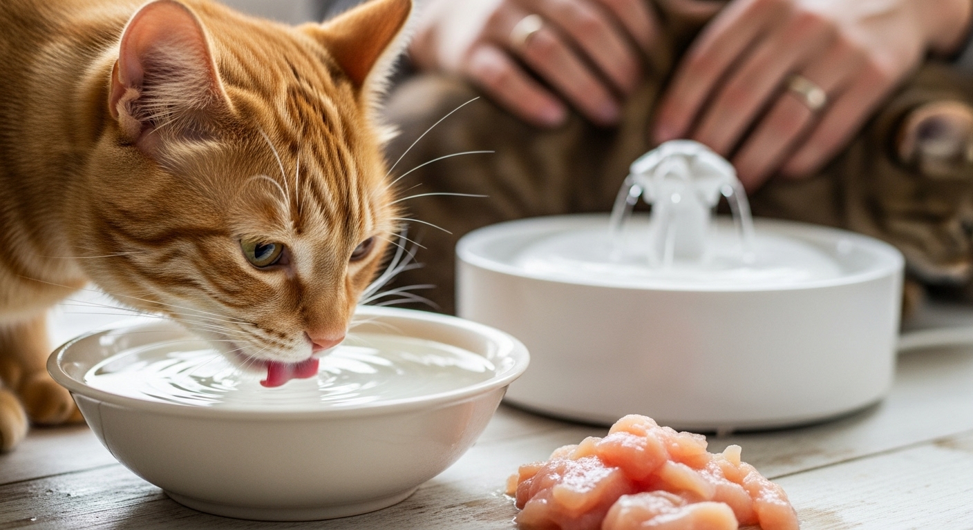 Как предотвратить обезвоживание у кошек