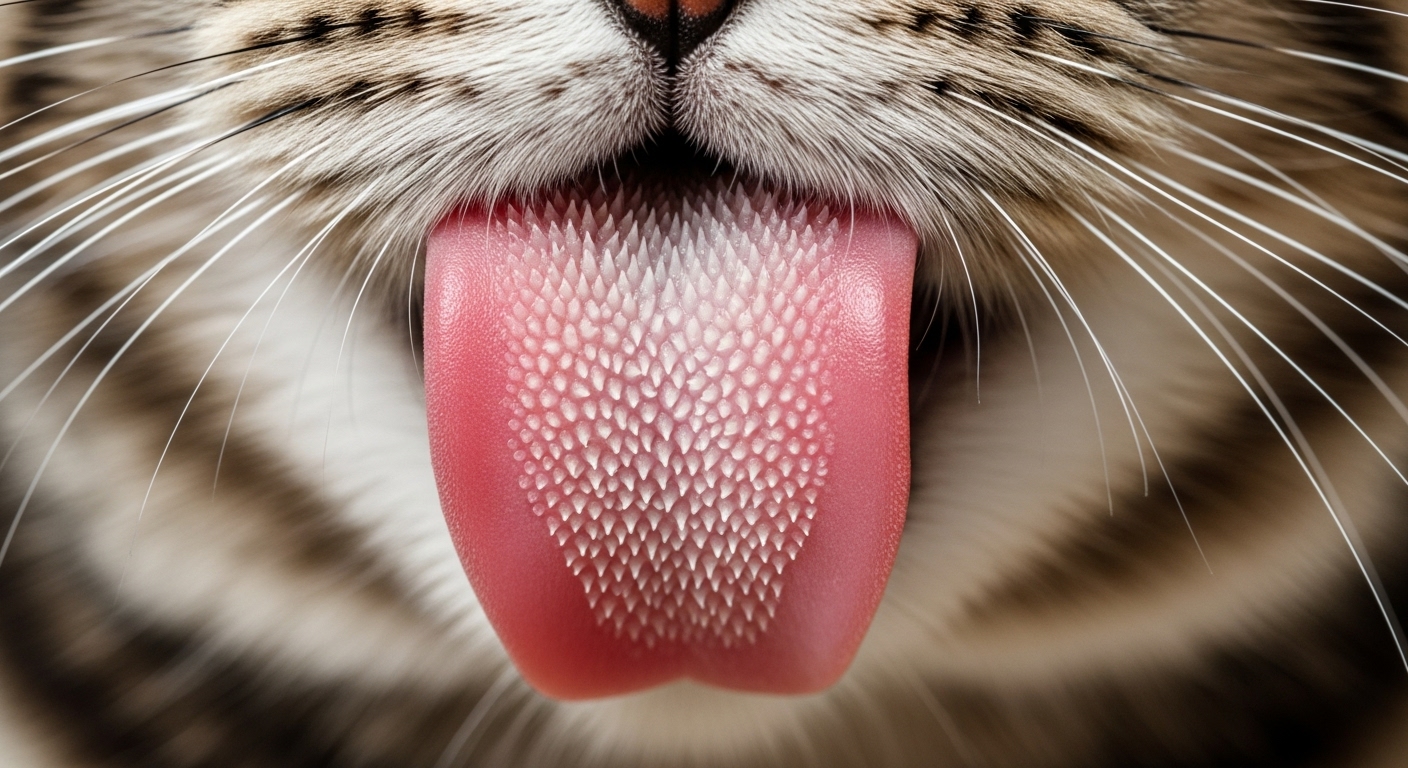 Потому что кошачий язык на ощупь как наждачная бумага